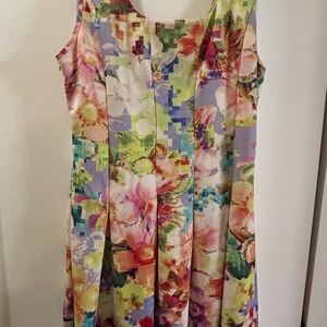 Neiman Marcus Multicolor Abstract Dress. Never worn New without Tags